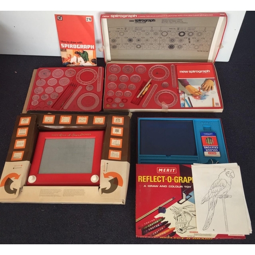 1932 - A Vintage Denys Fisher Spirograph, Etch-A-Sketch by Ohio Toys in original box, together with Merit R... 