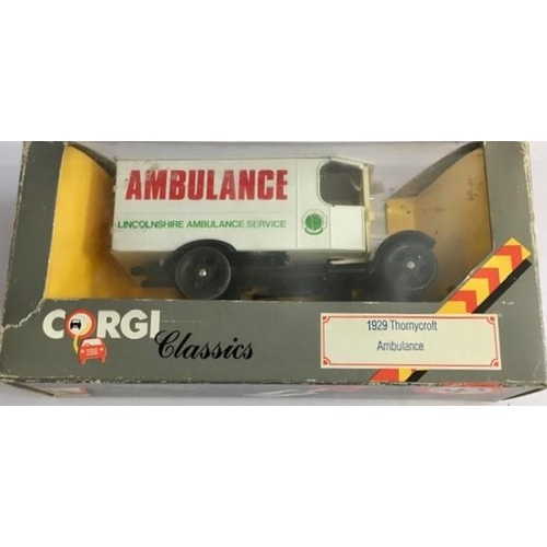 2269 - Corgi C854 1:43 Scale 1929 Thornycroft Van - 'Lincolnshire Ambulance'.