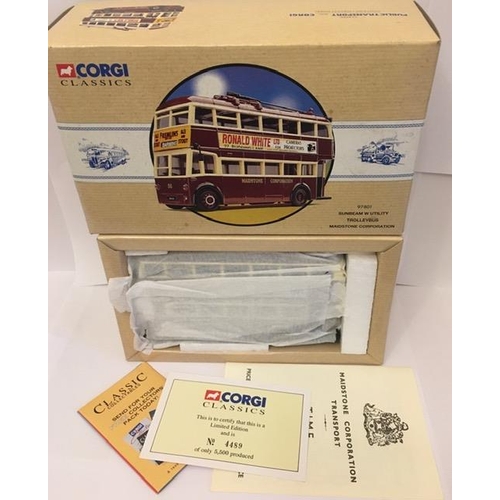 2291 - Corgi Classics 97801 Sunbeam W Utility Trolleybus (Maidstone Corporation). limited edition 4489/5500... 