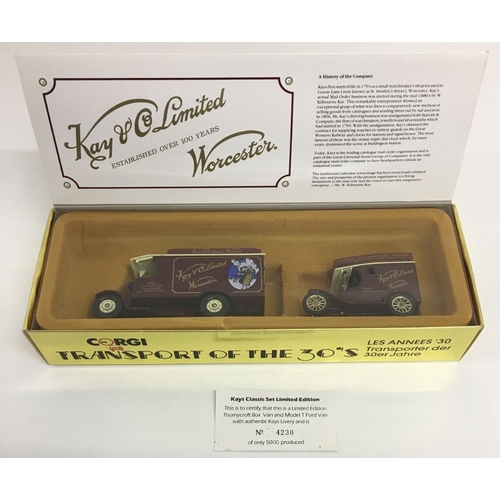 2299 - Corgi Classics Set - Kays. Includes Thornycroft van & Model T Ford van. Limited edition 4230/5000.