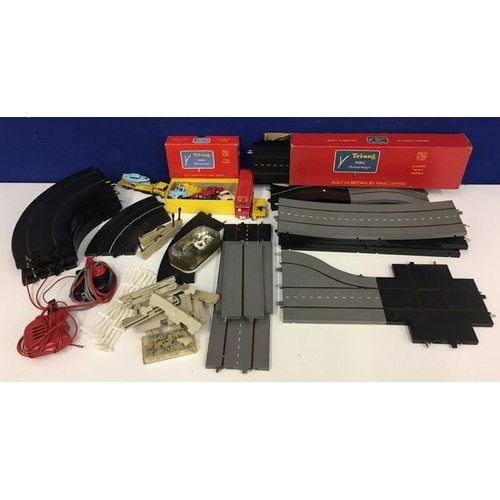 2326 - A collection of Tri-Ang 'Minic Motorways' track, cars, controllers & accessories. No box.