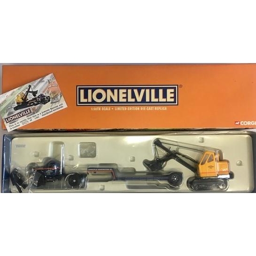 2233 - Corgi US52311 1:50 Scale Mack B Lowboy with Luffing Shovel – ‘Lionelville Construction Co’. Limited ... 