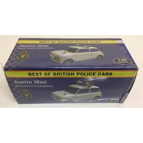 2096 - Atlas Editions Best of British Police Cars 4650115 1:43 Scale Austin Mini - 'Royal Ulster Constabula... 