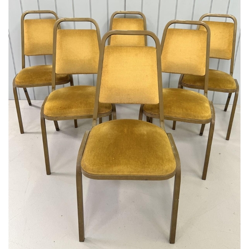 146A - A set of 6 retro stacking chairs. Dimensions(cm) H88(47 to seat), W46, D58.