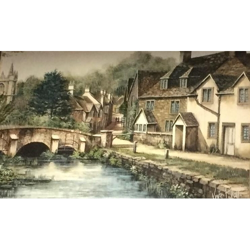 303 - Two framed prints, by Kevin Platt (Beautiful Castle Combe W42cm x D34cm) & John Adams (The Market Sq... 