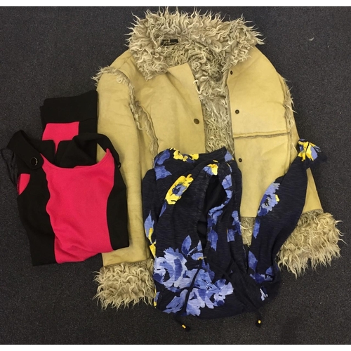 715H - A selection of preworn ladies clothing (size 10), includes jacket from Jane Norman, Joules top & a d... 