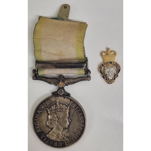 268 - A Northern Ireland general service medal, '23673515', 'Glosters', 'Sgt. P.J. Beach', together with a... 