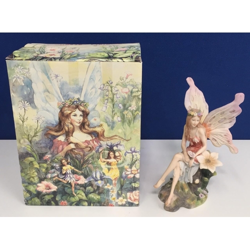 490S - A boxed, Shudehill Victorian hand-painted romantic fairy figurine. No.20408. 25.5cm
tall.