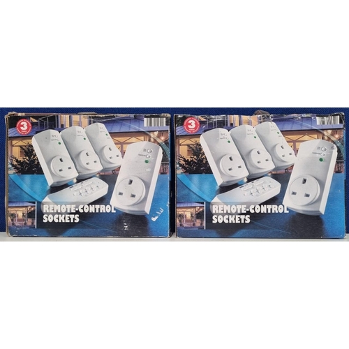 799 - Two boxed sets of four remote control sockets.