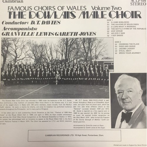 3308 - The Dowlais Male Choir - vinyl LP.