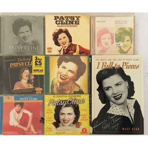 3356 - Patsy Cline - a collection of mostly new/unplayed CD's (x7), DVD's (x2) & Book