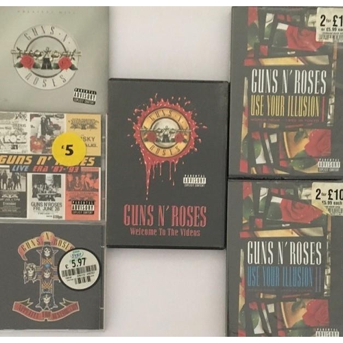 3403 - Guns N' Roses - a collection of mostly new/unplayed CD's (x3) & DVD's (x3)