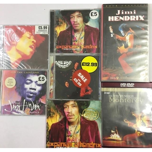 3409 - Jimi Hendrix - a collection of mostly new/unplayed CD's (x5), HD DVD & Video