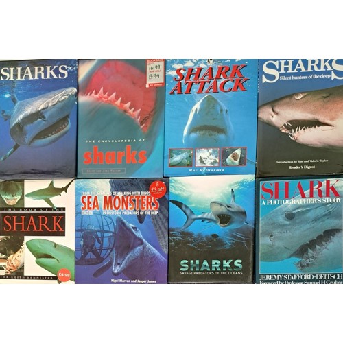 3430 - Shark-Related - a collection of mostly new/unplayed DVD's (x14), Videos(x5) & Books (x8).