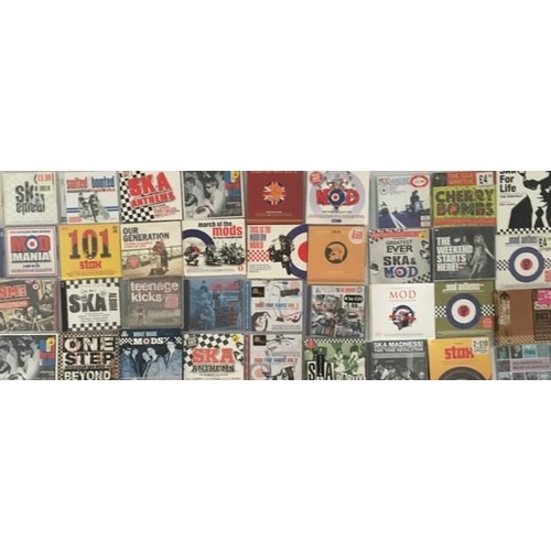 3659 - MOD & SKA (mainly) - a collection of mostly new/unplayed CD's (x35 approx.) & Book