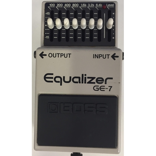 3677 - A rare 'Boss' Equalizer GE-7 guitar pedal. Black label/Japanese made, with serial number available. ... 