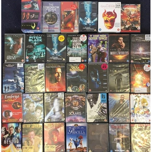 3691 - Science Fiction - a collection of mostly new/unplayed DVD`s (x30) & Videos (x6).