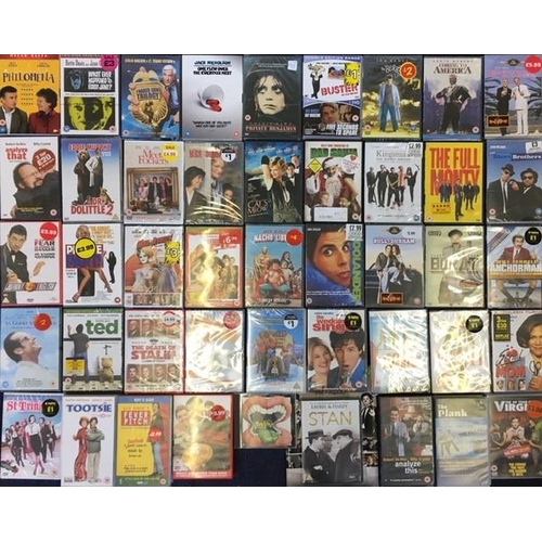 3698 - Comedy - a collection of mostly new/unplayed DVD's (x40), Videos (x4) & CD.