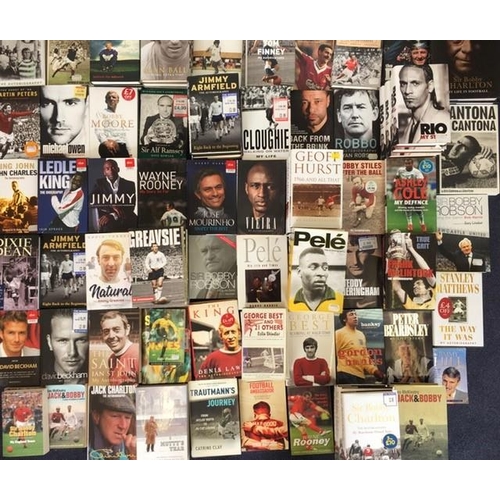 3718 - Football Biographies & Autobiographies - a collection of mostly new/unread Books (x59).