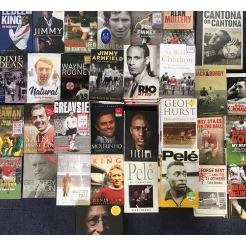 3719 - Football Biographies & Autobiographies - a collection of mostly new/unread Books (x32).