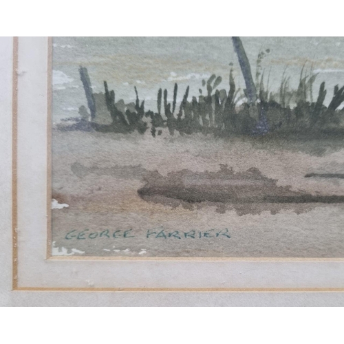 352 - An original watercolour by George Farrier -'Norfolk Skies', signed and framed, dated 1992. Framed di... 