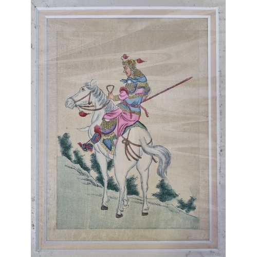 314 - A Chinese mounted print 'Moon Dragon' from 'Complete Pictures of Eight Noble Steeds', an original an... 