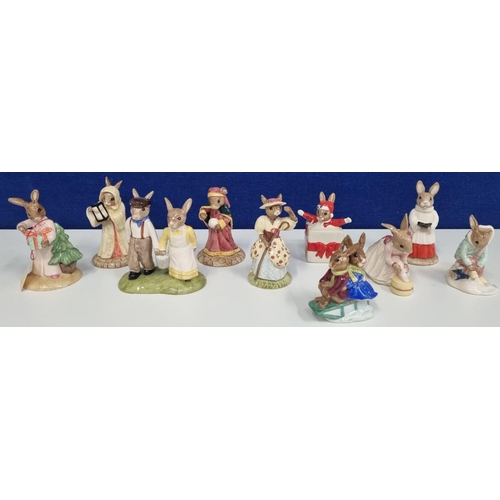 618 - A larger lot of boxed 'Bunnykins' figurines by Royal Doulton, to include a 'Girl Skater, 'Bo Peep' &... 