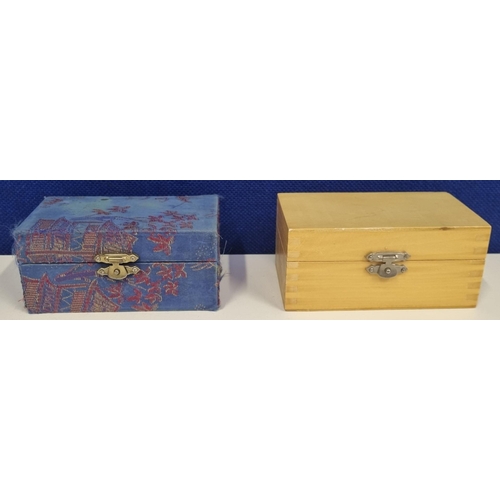 671 - Two boxed sets of Chinese vintage 'Baoding' balls, one in a silk-lined case.