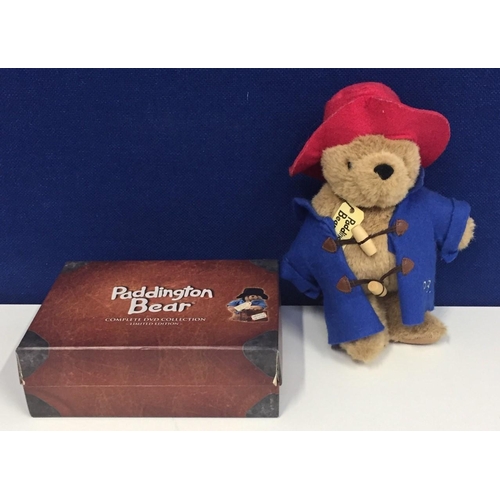 761 - A limited-edition Paddington Bear with a collection of four DVD's.