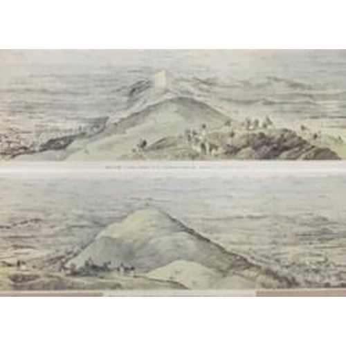 303 - A trio of framed prints. Subjects include scenes from Italy, France & Malvern. Respective framed dim... 