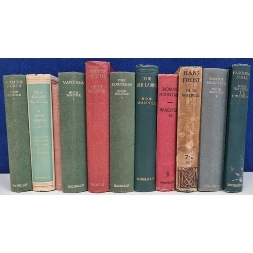 3200 - A quantity of fiction by 'Hugh Walpole', to include a 'Hans Frost' 1st edition. All published by 'Ma... 