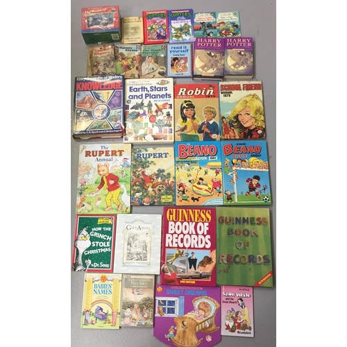 3216 - A collection of twenty-eight children's books & annuals. Annuals include Rupert (x2), Beano 1980 & 1... 