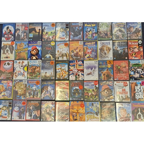 3480 - Children's - a collection of mostly new/unplayed DVD`s (x50).