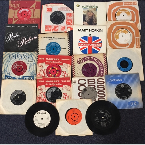 3541 - Various Artists - Vinyl 45's (x19). To include The Moody Blues, Mary Hopkin, Dickie Valentine, Lee M... 