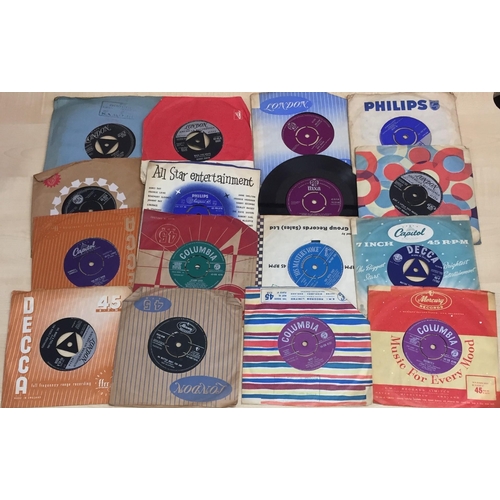 3543 - Various Artists - Vinyl 45's (x16). To include Neil Sedaka, The Platters, Rick Nelson, Bobby Darin, ... 