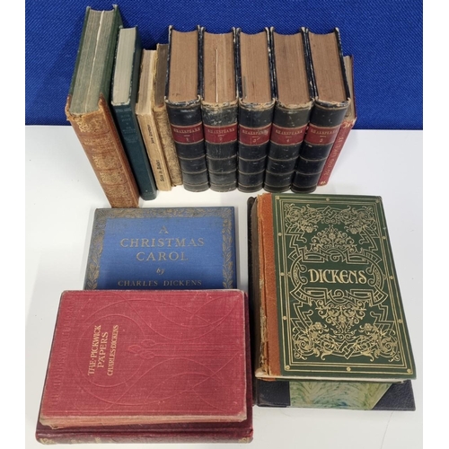 3225 - A collection of popular, mostly 19th century, literature. To include Shakespeare library 5/6 Vol. (B... 