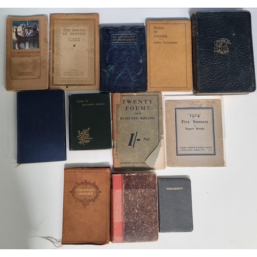 3228 - Twelve vintage & antique poetry books, to include a first separate edition of '''1914