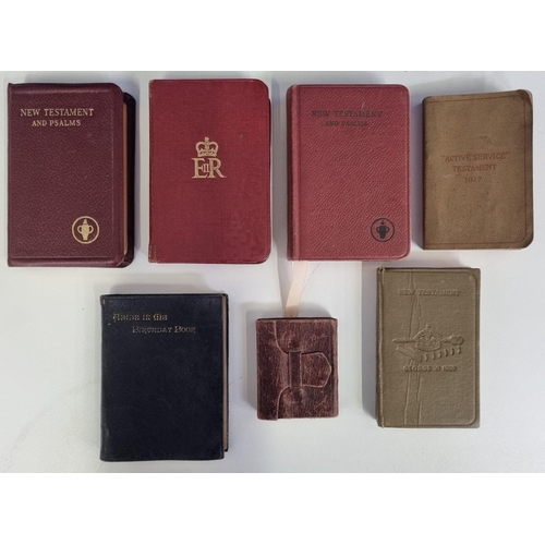 3230 - An attractive lot of smaller sized vintage & antique religious books. Items of note include a miniat... 