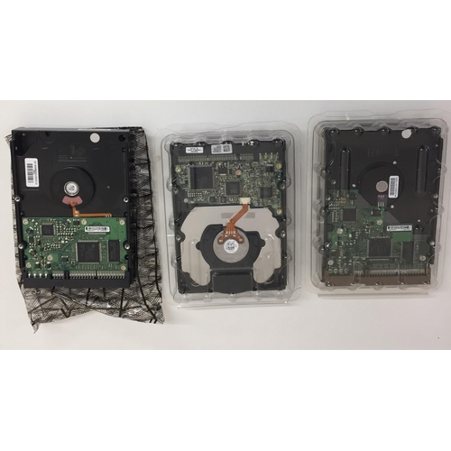 3072 - Three computer hard drives. To include IBM & Seagate(x2). Untested.