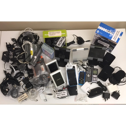 3090 - A large quantity of older mobile phones, chargers & other accessories. untested.