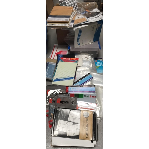 3103 - A large quantity of unused office stationery. To include envelopes, labels, folders, mail bags, lami... 