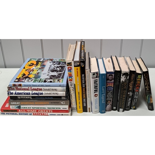 3247 - A collection of twenty-one sporting reference books & autobiographies.