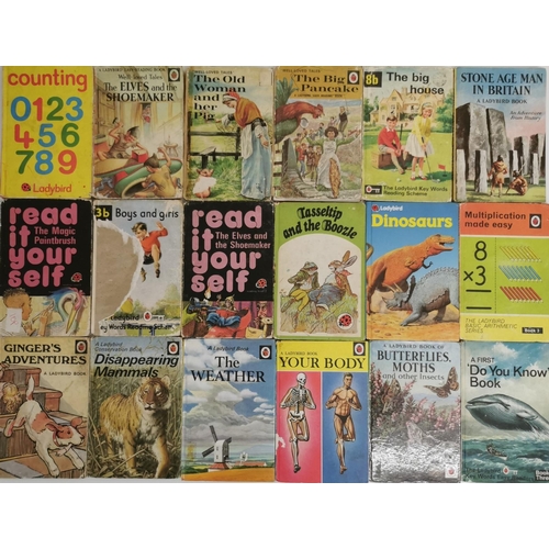 3250 - A large collection of approximately sixty-nine Ladybird books. To include early editions of 'Snow Wh... 