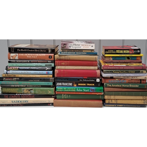 3253 - A collection of approximately forty-six, vintage & modern, equestrian books.