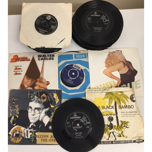 3318 - Various Artists - Vinyl 45's (x50 approx.)/LP's (x10). Artists include The Beatles, Elton John, Mado... 