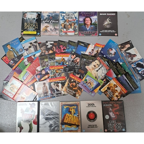 3325 - A quantity of approximately 70 DVD movies & documentaries etc.