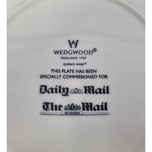 506A - Six 'Wedgwood' 'Daily Mail' edition royal commemorative wall plates. Three in original boxes. Plate ... 