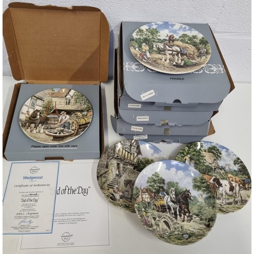 506B - A set of six boxed 'John Chapman's Life on the Farm' limited edition wall plates, by 'Wedgwood'. Wit... 