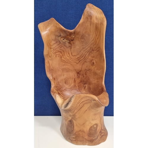 626 - An organic, ornamental solid wood piece. Height 47.5cm.