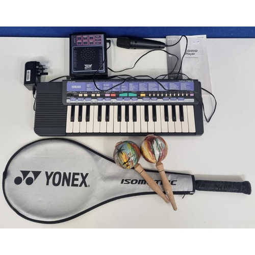 796 - A selection of musical & sports entertainment items, to include a 'Yamaha' keyboard, a 'WowWee' 'Pro... 